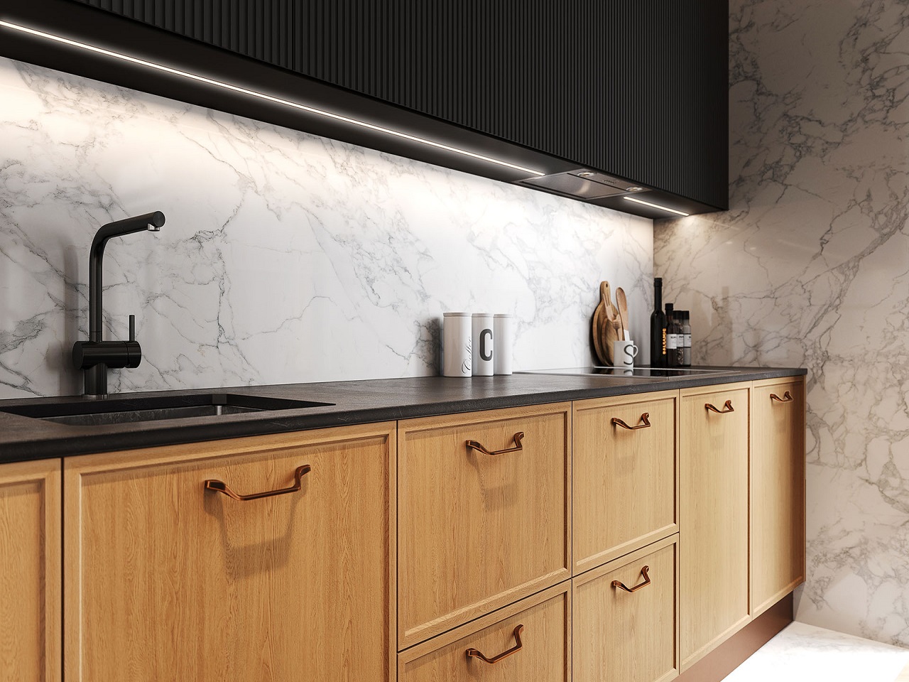 кухни мдф массив